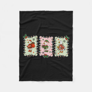 Retro Kerst Gekke Gans Kerst Licht Goosem Fleece Deken