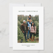 Retro Kerst geruite Tartan Groet Foto Feestdagenkaart (Voorkant)