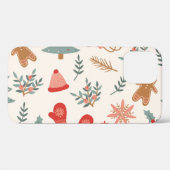 Retro Kerst Gingerbread Patroon. Case-Mate iPhone Case (Achterkant (horizontaal))