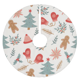 Retro Kerst Gingerbread Patroon. Kerstboom Rok