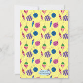 Retro Kerst Handgeïllustreerd Cocktailfeestje Kaart (Achterkant)