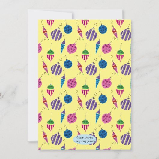 Retro Kerst Handgeïllustreerd Cocktailfeestje Kaart (Achterkant)