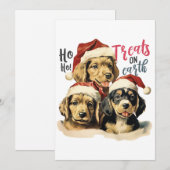 Retro Kerst Hond Huisdieren Treats 2023 Feestdagenkaart (Voorkant / Achterkant)