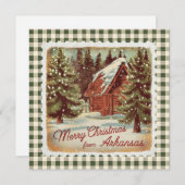 Retro Kerst in Arkansas Vakantie Kaart (Voorkant / Achterkant)