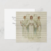 Retro | kerst in religieuze zin feestdagenkaart (Voorkant / Achterkant)