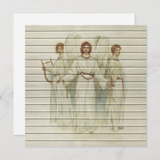 Retro | kerst in religieuze zin feestdagenkaart (Voorkant / Achterkant)