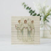 Retro | kerst in religieuze zin feestdagenkaart (Staand voorkant)