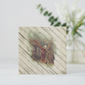 Retro |  kerst in religieuze zin feestdagenkaart (Staand voorkant)