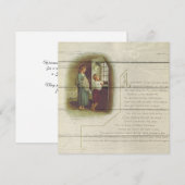 Retro |  kerst in religieuze zin feestdagenkaart (Voorkant / Achterkant)