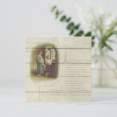 Retro |  kerst in religieuze zin feestdagenkaart (Staand voorkant)