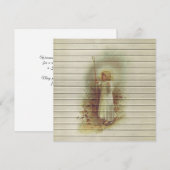 Retro |  kerst in religieuze zin feestdagenkaart (Voorkant / Achterkant)