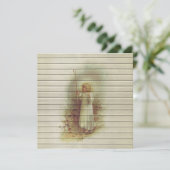 Retro |  kerst in religieuze zin feestdagenkaart (Staand voorkant)