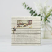 Retro |  kerst in religieuze zin feestdagenkaart (Staand voorkant)