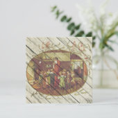 Retro |  kerst in religieuze zin feestdagenkaart (Staand voorkant)