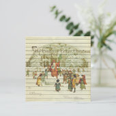 Retro |  kerst in religieuze zin feestdagenkaart (Staand voorkant)