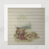 Retro |  kerst in religieuze zin feestdagenkaart (Voorkant / Achterkant)