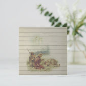 Retro |  kerst in religieuze zin feestdagenkaart (Staand voorkant)