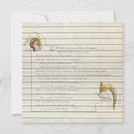 Retro |  kerst in religieuze zin feestdagenkaart (Voorkant)