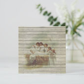 Retro |  kerst in religieuze zin feestdagenkaart (Staand voorkant)