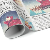 Retro Kerst Inpakpapier Krant Wrap (Rol Hoek)