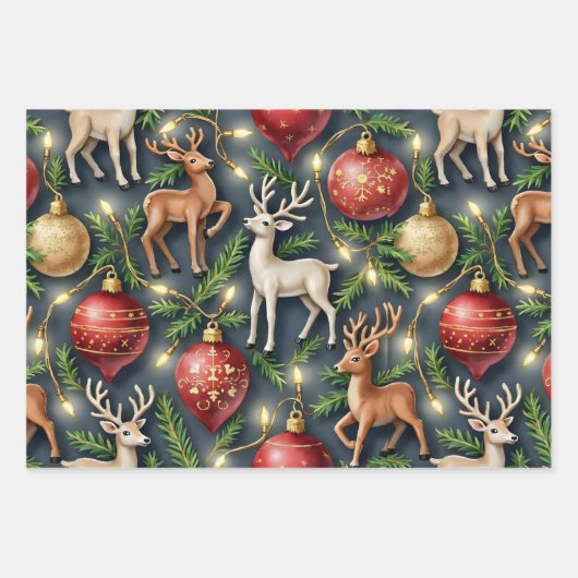  & Retro Kerst Inpakpapier Vel (Voorkant 2)