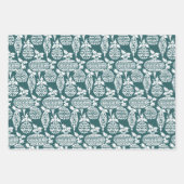 Retro  kerst inpakpapier vel (Voorkant 2)