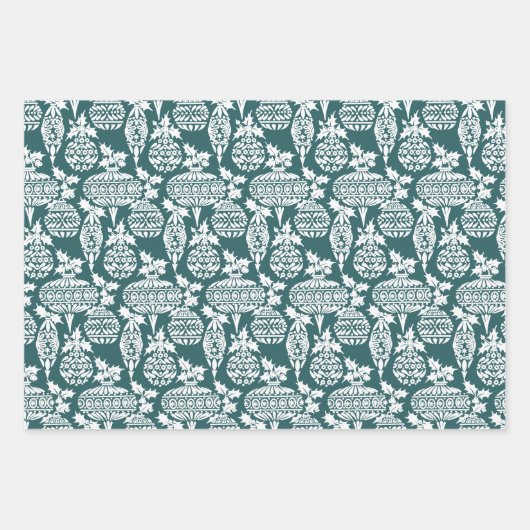 Retro  kerst inpakpapier vel (Voorkant 2)