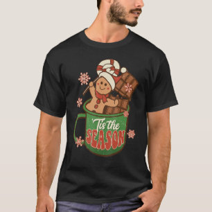 Retro kerst Jingle Hot Cocoa is het seizoen T-shirt