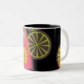 Retro Kerst juichen in elke beker Tweekleurige Koffiemok (Voorkant rechts)