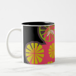 Retro Kerst juichen in elke beker Tweekleurige Koffiemok