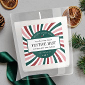 Retro Kerst Kaars Label Holiday Verpakking