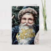 Retro Kerst Kaart  Vrolijk Kerstfeest (Voorkant)