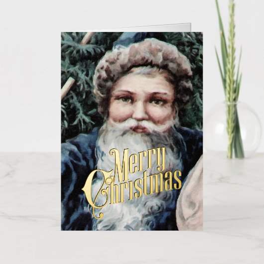 Retro Kerst Kaart  Vrolijk Kerstfeest (Voorkant)