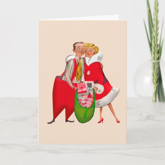 RETRO KERST LIEFDE KAART (Voorkant)