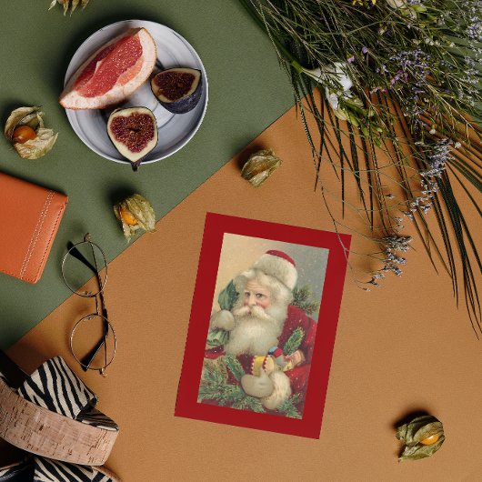 Retro  kerst met prettige feestdagen met speelgoed feestdagenkaart