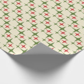 Retro Kerst Midden-Eeuw Moderne Atoomsterren Cadeaupapier (Hoek)