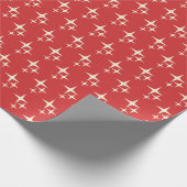 Retro Kerst Midden-Eeuw Moderne Atoomsterren Cadeaupapier (Hoek)