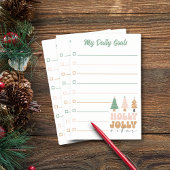 retro kerst mijn dagelijkse doelen planner gevoerd post-it® notes