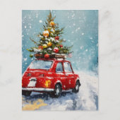  retro kerst | Nostalgische vakantie decor Briefkaart (Voorkant)