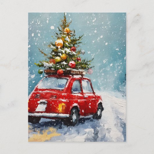  retro kerst | Nostalgische vakantie decor Briefkaart (Voorkant)