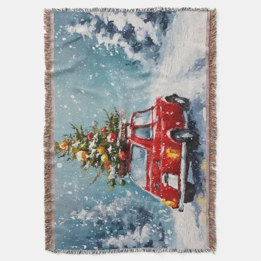  retro kerst | Nostalgische vakantie decor Deken (Voorkant Verticaal)