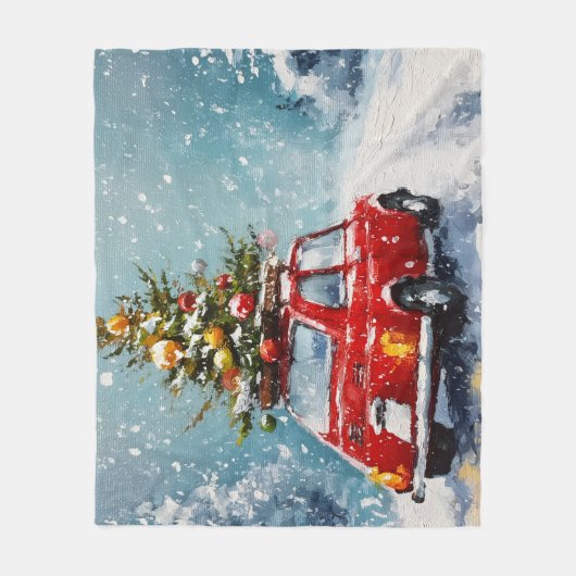  retro kerst | Nostalgische vakantie decor Fleece Deken (Voorkant)