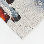  retro kerst | Nostalgische vakantie decor Fleece Deken (Hoek)