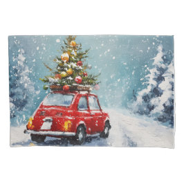  retro kerst | Nostalgische vakantie decor Kussensloop