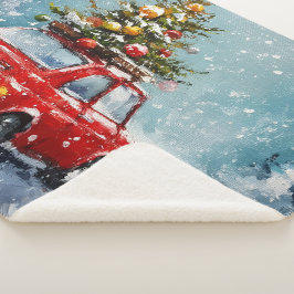  retro kerst | Nostalgische vakantie decor Sherpa Deken