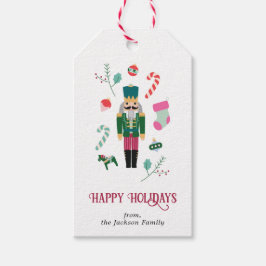 Retro Kerst Notenkraker Vakantie Cadeaulabel