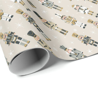 Retro Kerst Notenkrakers Cadeaupapier