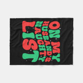 Retro kerst op mijn man ondeugende lijst fleece deken (Voorkant (Horizontaal))
