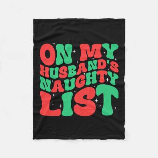 Retro kerst op mijn man ondeugende lijst fleece deken (Voorkant)