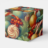 Retro kerst ornament bedankdoosjes (Achterkant)